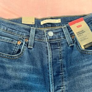 NWT Levi’s Ribcage Straight Ankle Denim Blue Jeans 27 x 27   Z25